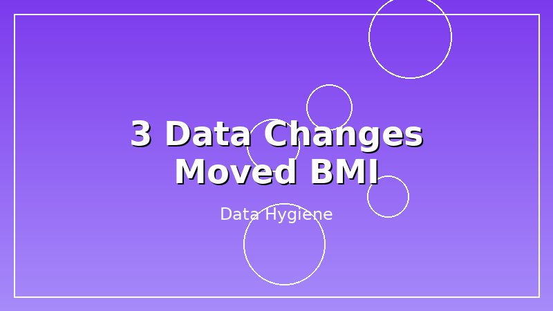 Three Small Data Changes That Moved My BMI
